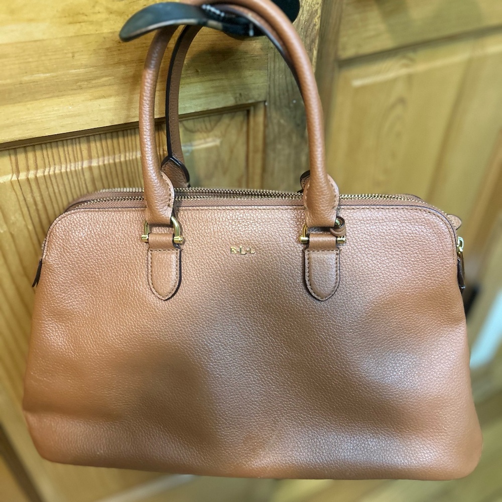 NWT Ralph Lauren Brown Leather Satchel